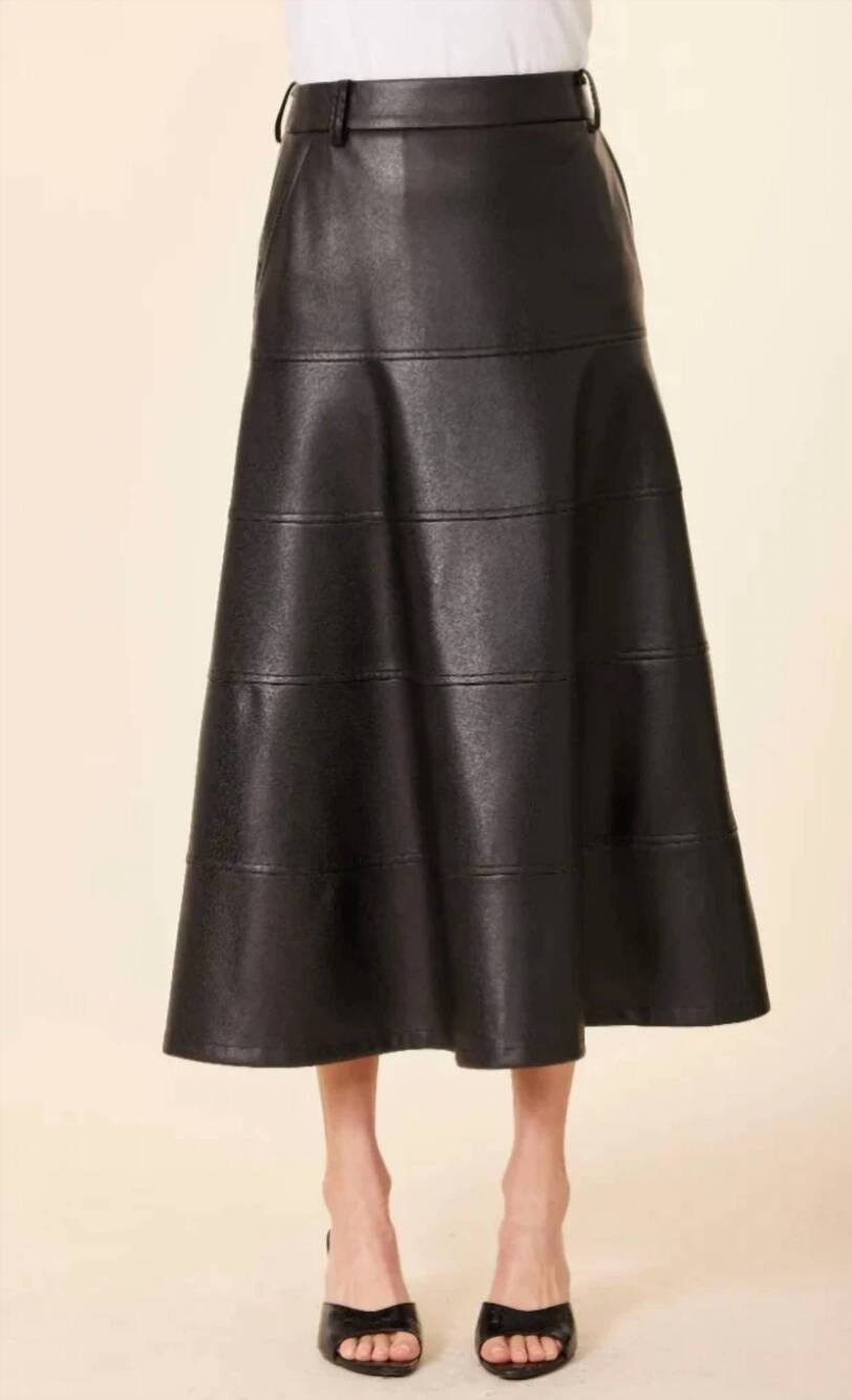 NEW DOLCE CABO full long midi skirt in black